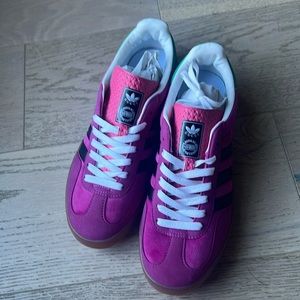 Adidas Gucci gazelle sneakers womens 11.5 men’s 10. Pink and green